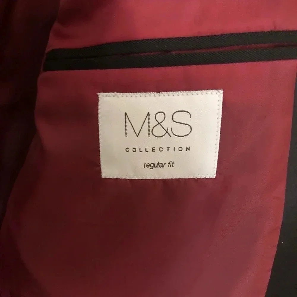 Tuxedo 🤵‍♂️ Black with burgundy lining. Stylish British M&S,